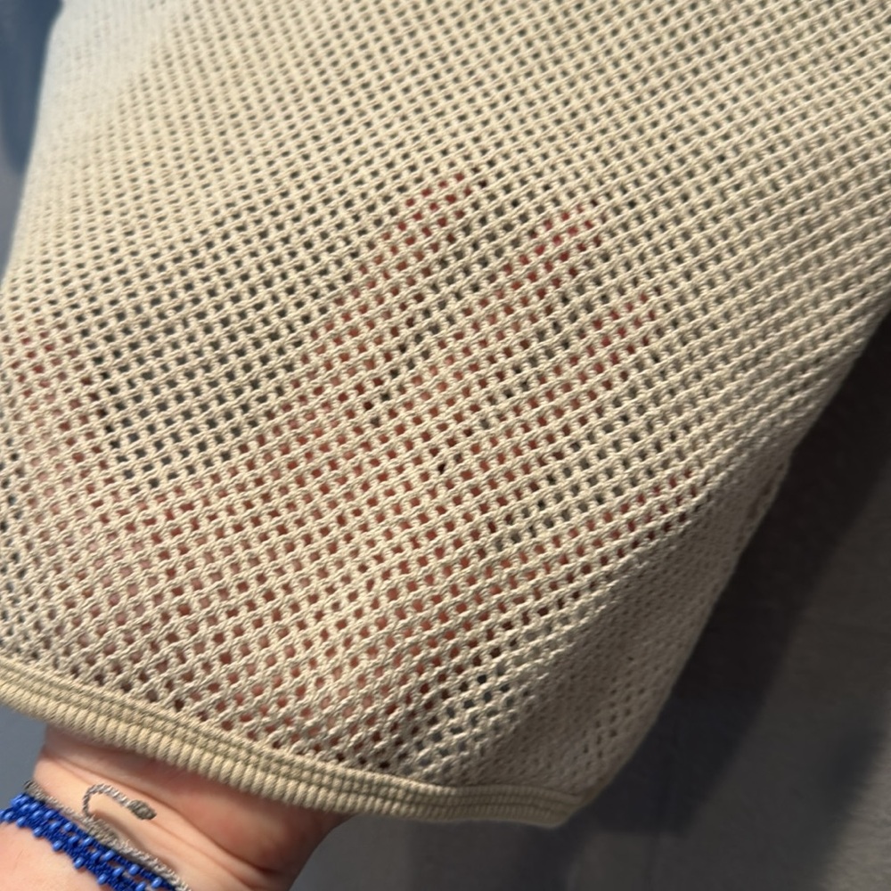 St. Agni Cream Short Sleeve Mesh Tee - Picture 4 of 5